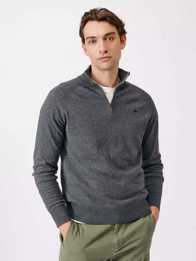 

Джемпер Aubin Bonby Zip Neck Cotton, цвет charcoal
