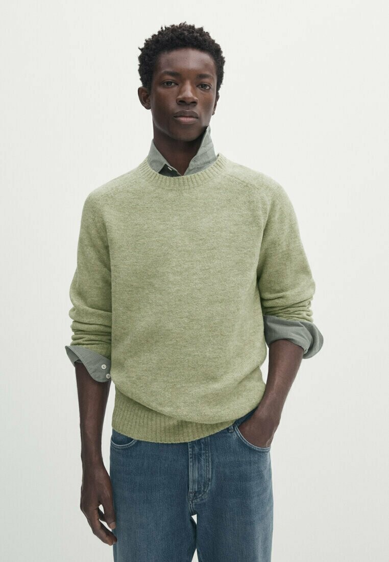 

Вязаный свитер BRUSHED BLEND Massimo Dutti, цвет light green
