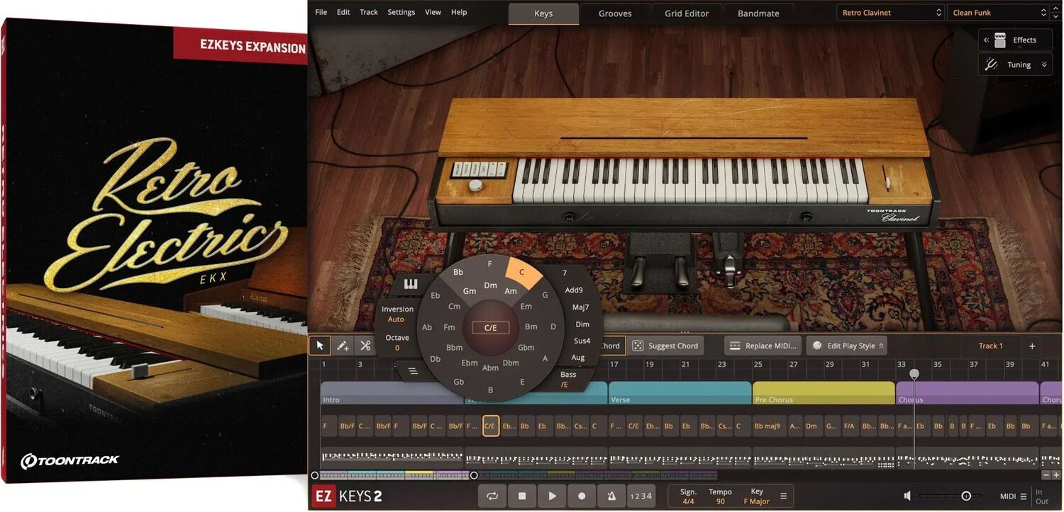 

Расширение Toontrack Retro Electrics EKX для EZkeys 2