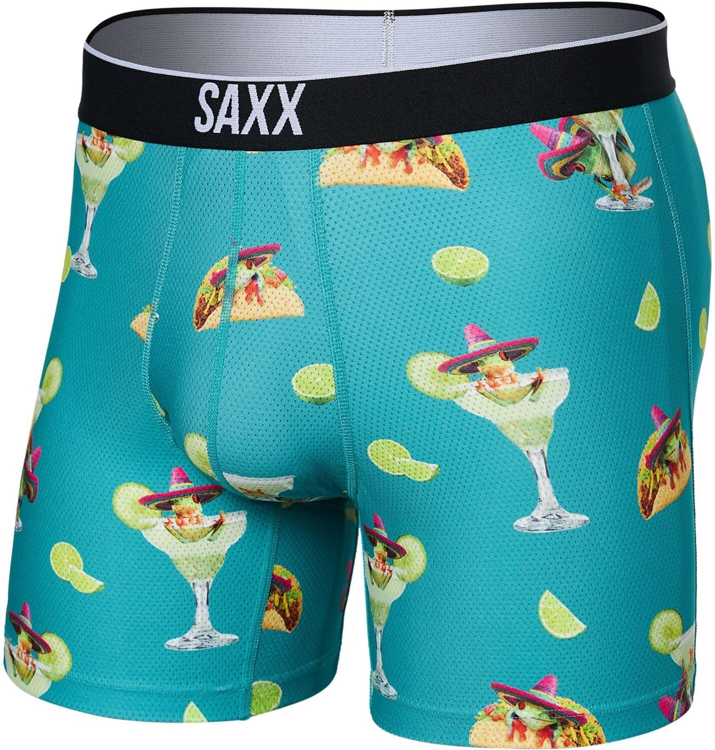 

Боксеры SAXX UNDERWEAR Volt Breathable Mesh Boxer Brief, цвет Senor Treefrogz/Baltic