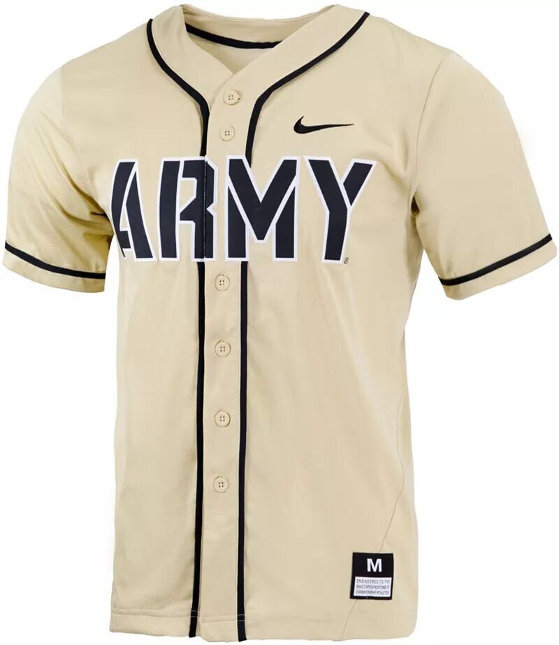 

Мужская бейсбольная майка Nike Army West Point Black Knights USMA Gold с полной пуговицей