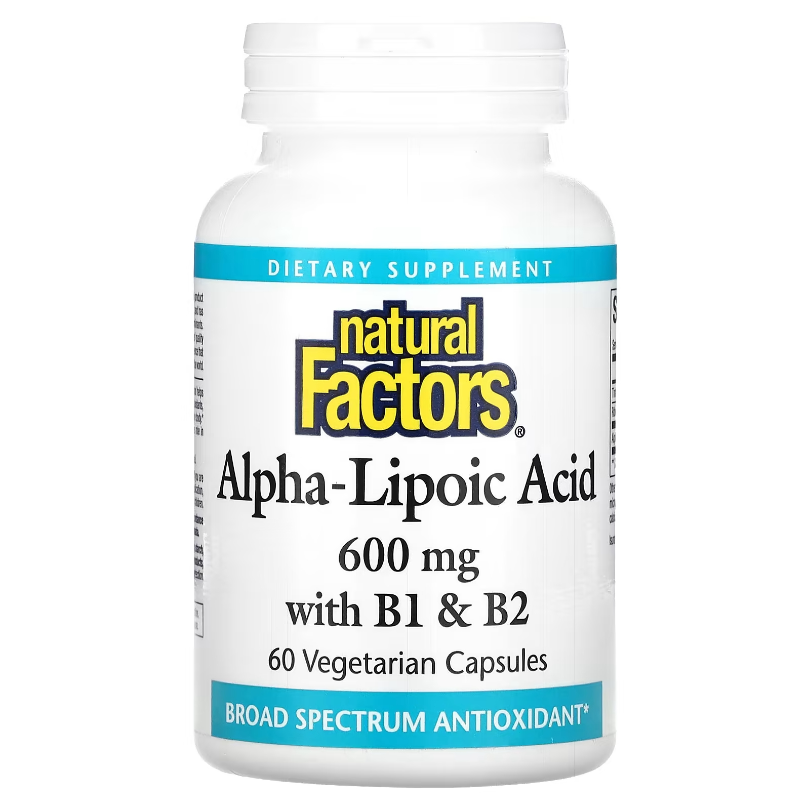 Альфа-липоевая кислота Natural Factors с витаминами B1 и B2