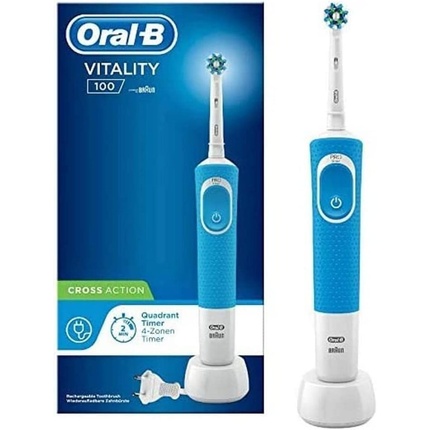 Электрическая зубная щетка Vitality 100 Crossaction, синяя, 1 шт., Oral-B