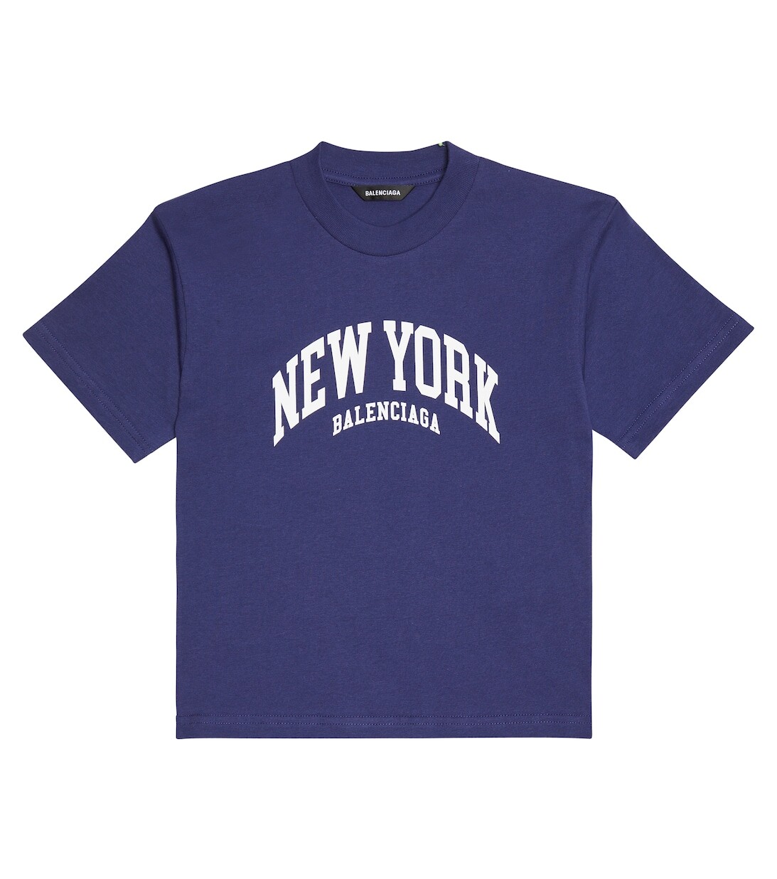 

Хлопковая футболка с логотипом Balenciaga Kids, синий