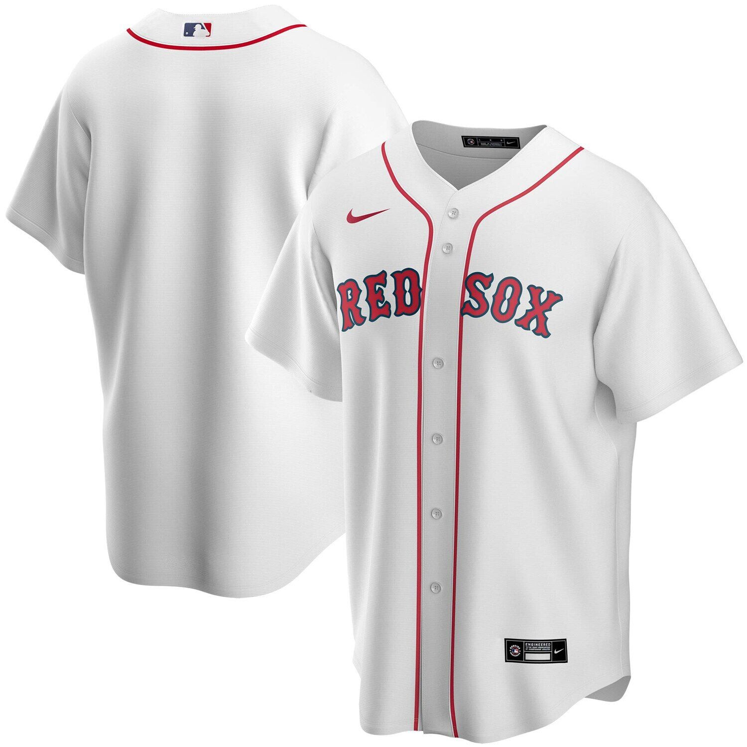 

Мужская белая футболка команды Boston Red Sox Home Replica Team Nike, Белый