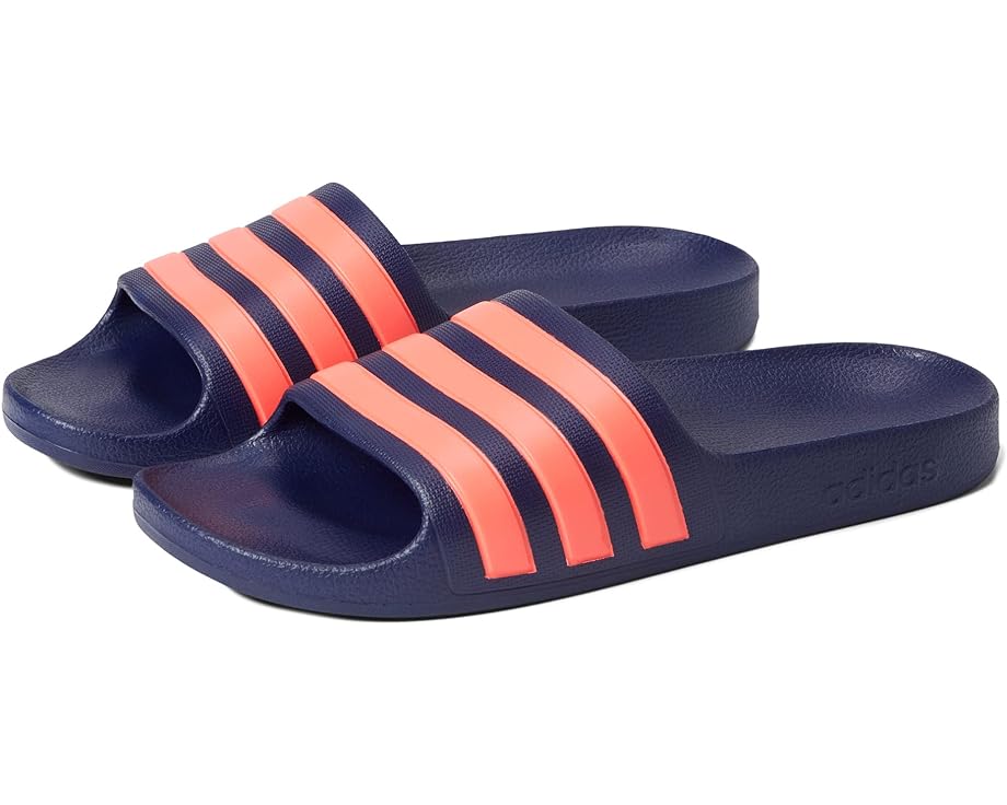 Сандалии Adidas Adilette Aqua Slides, цвет Dark Blue/Turbo/Dark Blue цена и фото