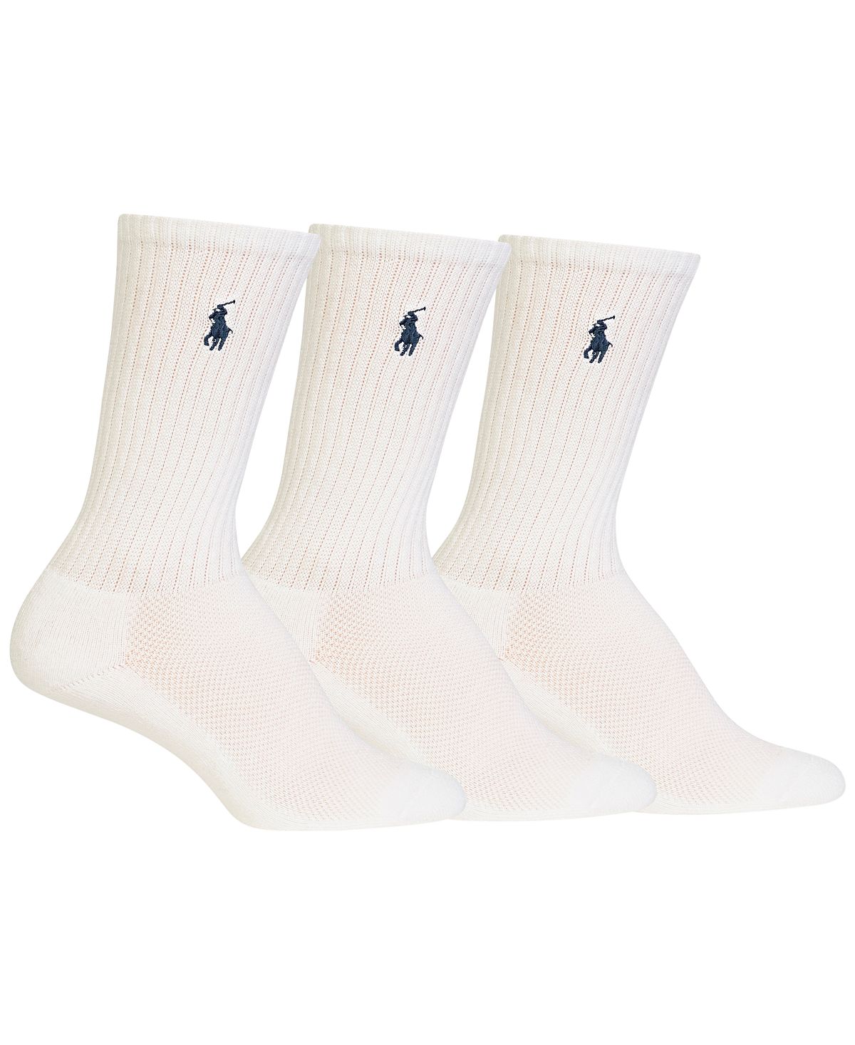 Набор из 3 женских спортивных носков Polo Ralph Lauren, белый подарочный набор женских спортивных высоких носков 6 штук