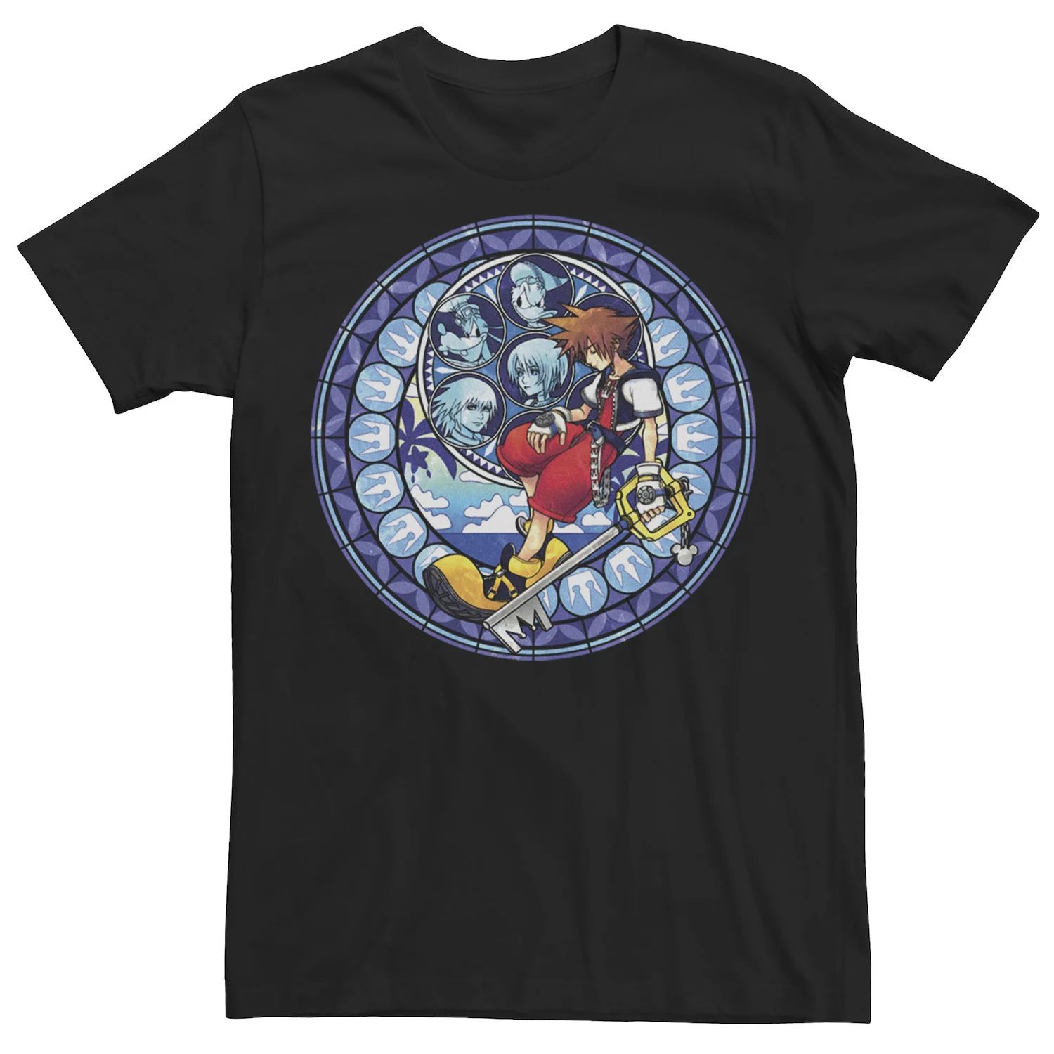 Мужская футболка Sora из витражного стекла Kingdom Hearts Licensed Character