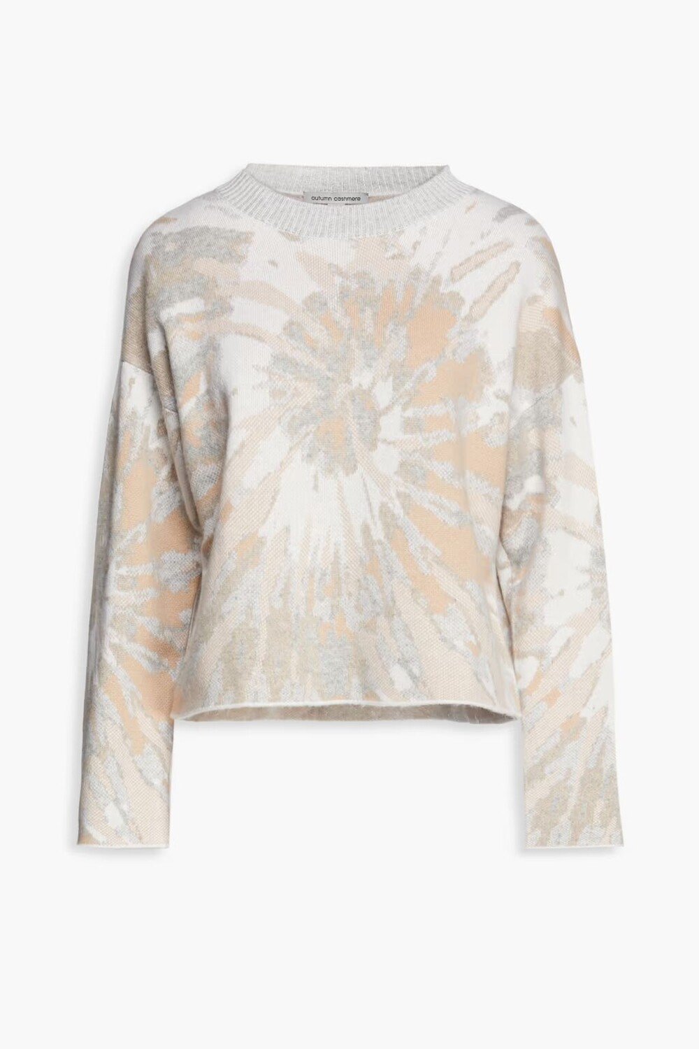 

Кашемировый свитер жаккардовой вязки Boxy Tie Dye Autumn Cashmere, нейтральный