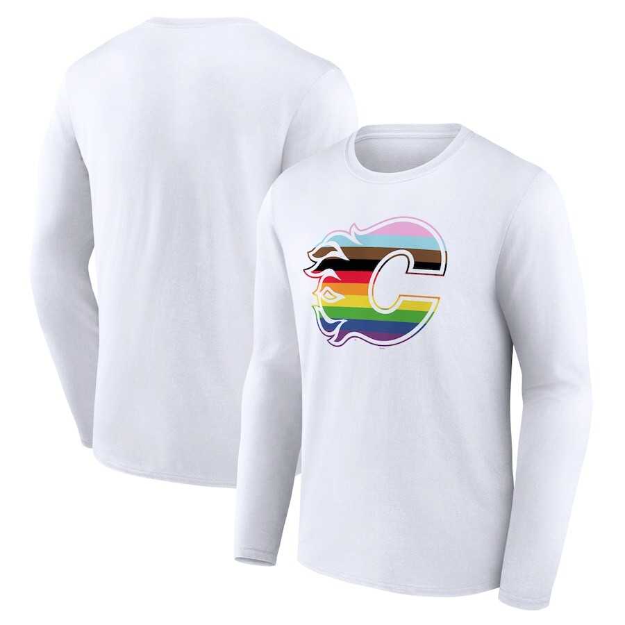 

Футболка с длинным рукавом Fanatics Branded Calgary Flames, белый