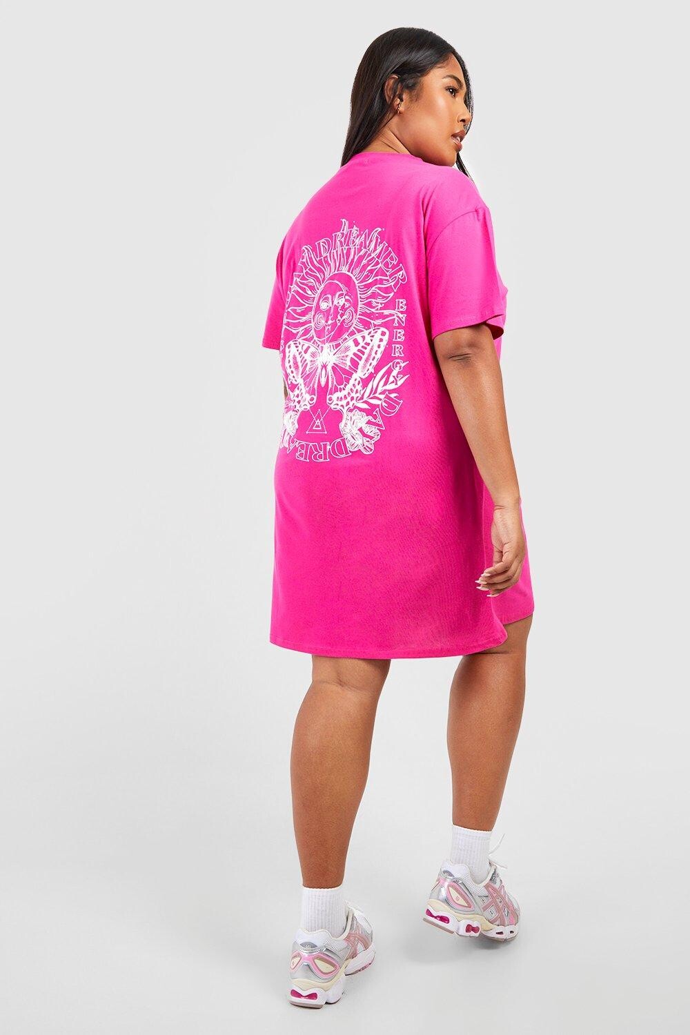 

небесное платье-футболка Boohoo, розовый