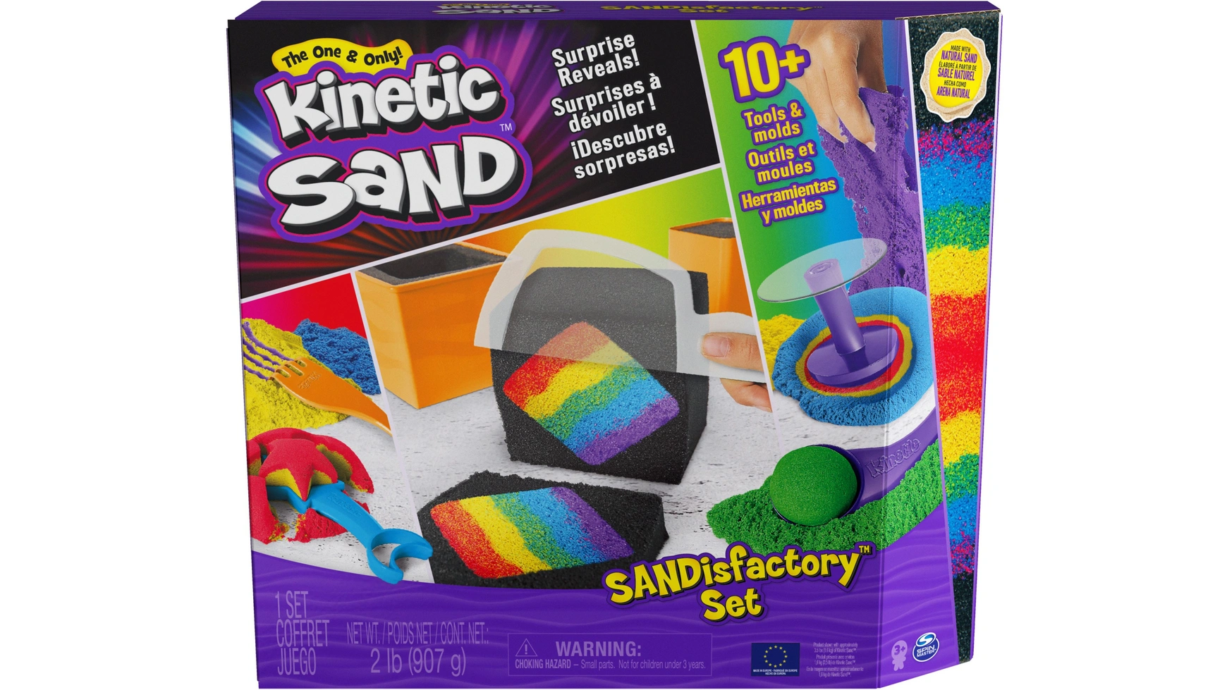 Spin Master Кинетический песок Sandisfactory Set кинетический песок 71415 игровой набор c формочками 340 грамм