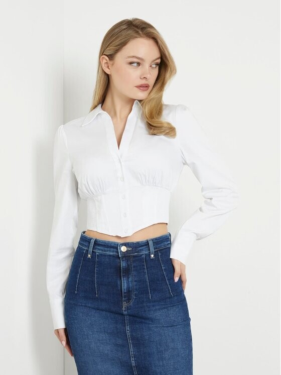 

Топ классической посадки Guess, белый