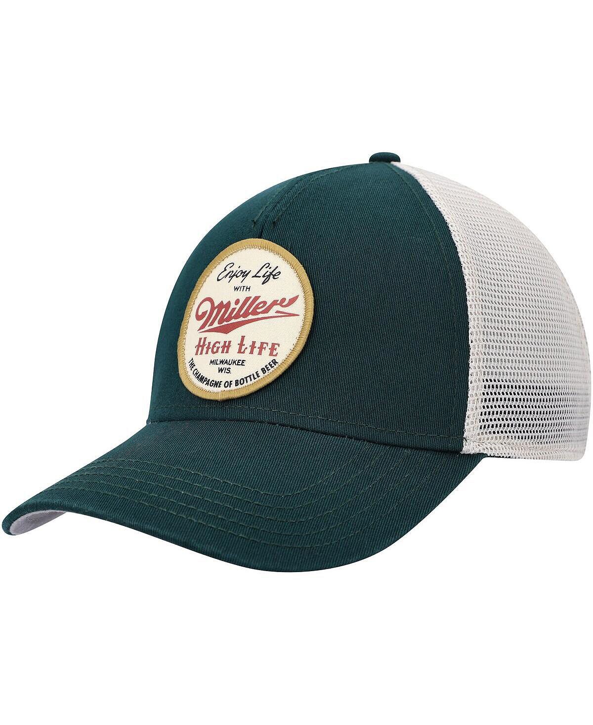 

Мужская зелено-кремовая кепка Miller Valin Trucker Snapback American Needle