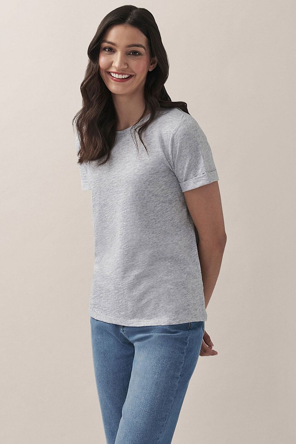 

Идеальная футболка с неравномерным переплетением Crew Clothing Company, серый
