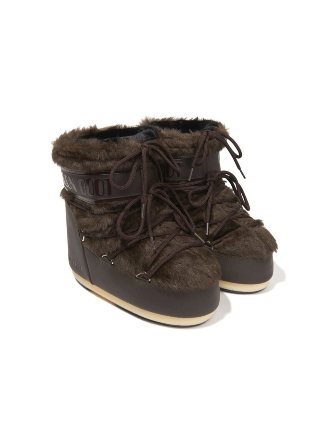 

Moon Boot Kids непромокаемые ботинки с искусственным мехом, коричневый