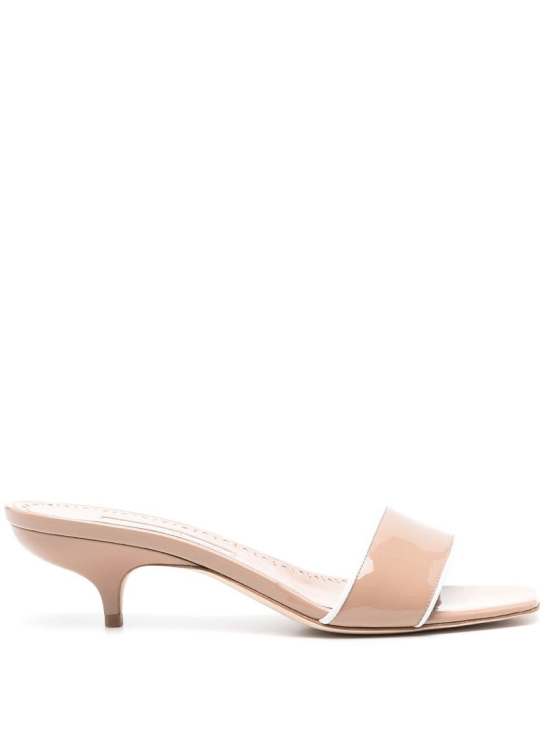 

Manolo Blahnik кожаные мюли Hemalmu 50 мм, нейтральный цвет