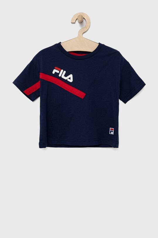 

Хлопковая футболка для детей Fila, темно-синий