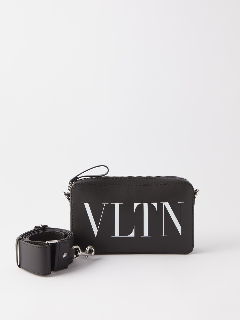 

Кожаная сумка через плечо с логотипом vltn Valentino Garavani, черный