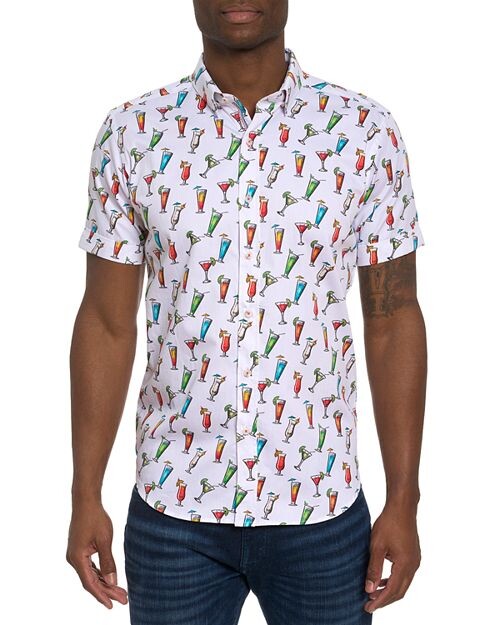 

Коктейльная рубашка с коротким рукавом Robert Graham, цвет White