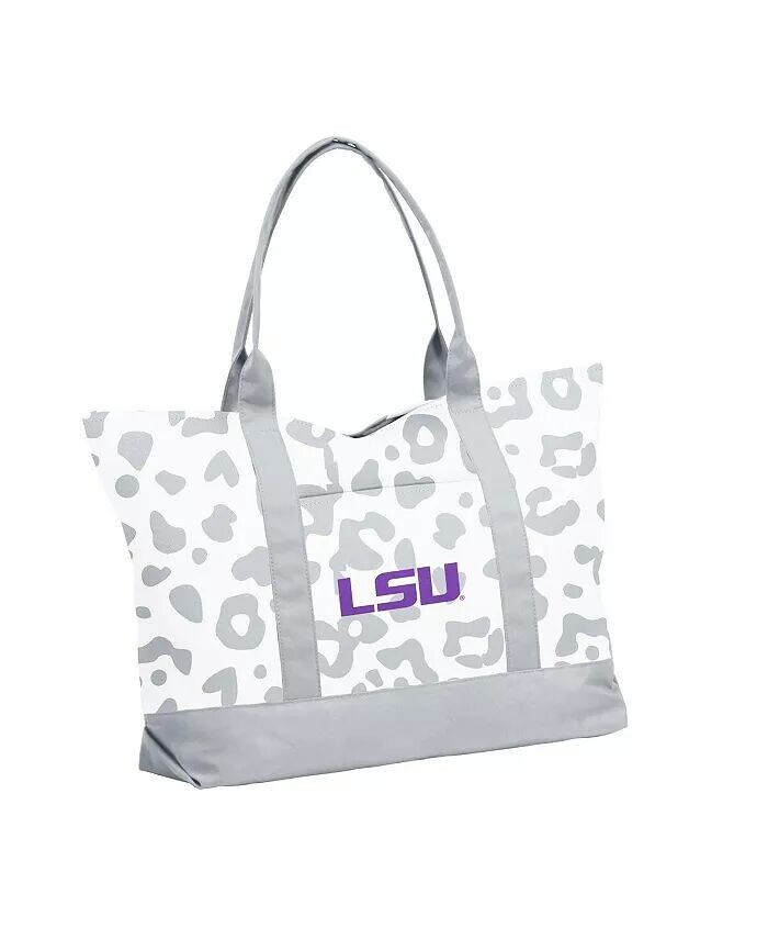 

Женская сумка-тоут LSU Tigers с леопардовым узором Logo Brands, белый
