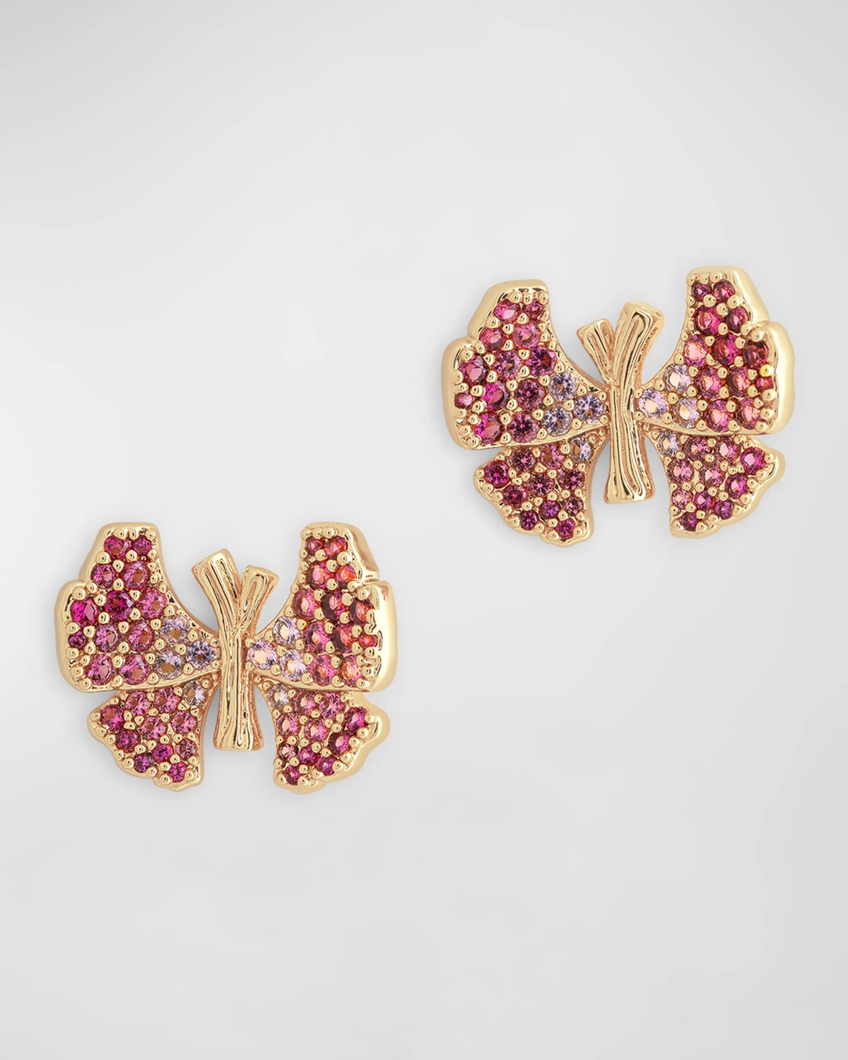 

Серьги-гвоздики с бабочками и паве Anabel Aram Jewelry, цвет Fuchsia