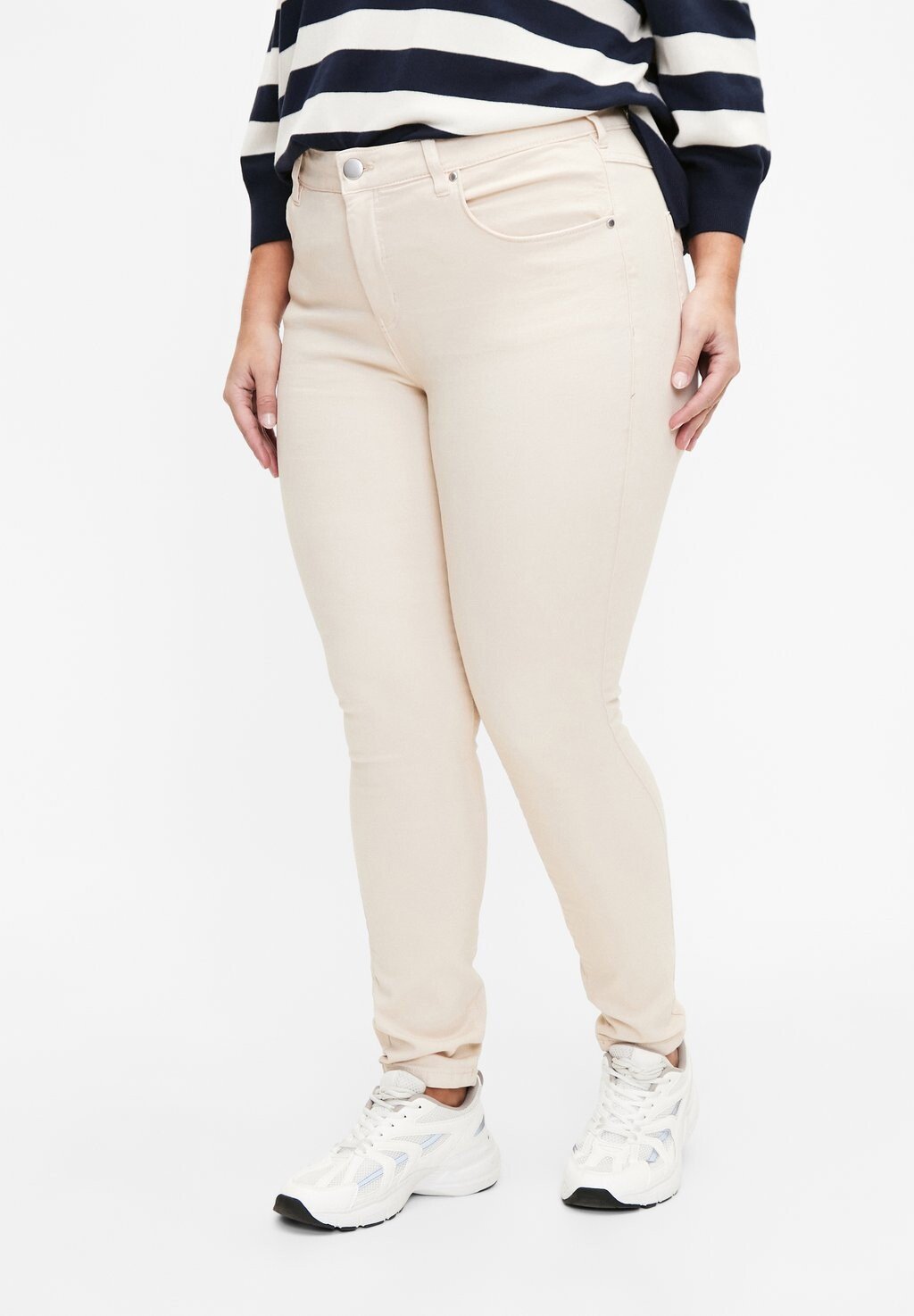 

Джинсы Slim Fit SUPER AMY MIT HOHER TAILLE Zizzi, цвет oatmeal