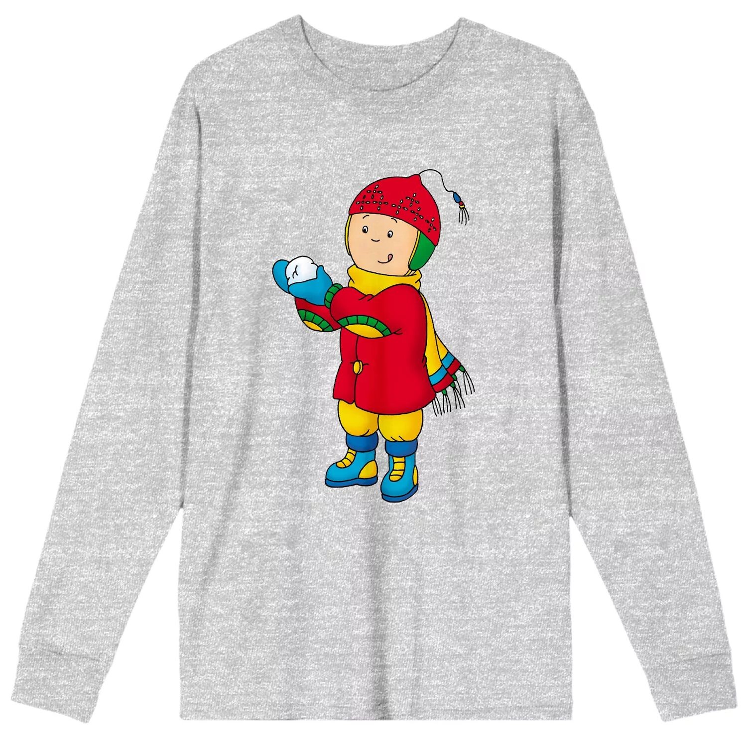 

Мужская футболка Caillou Snowball Fight с длинными рукавами Licensed Character