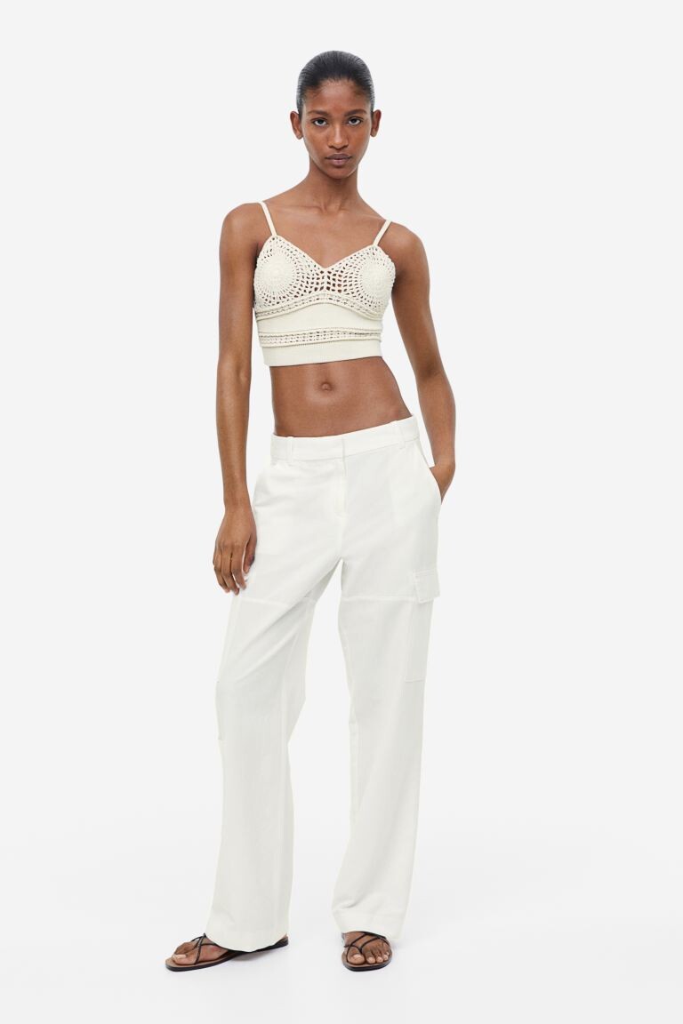 

Брюки-карго из льняной смеси H&M