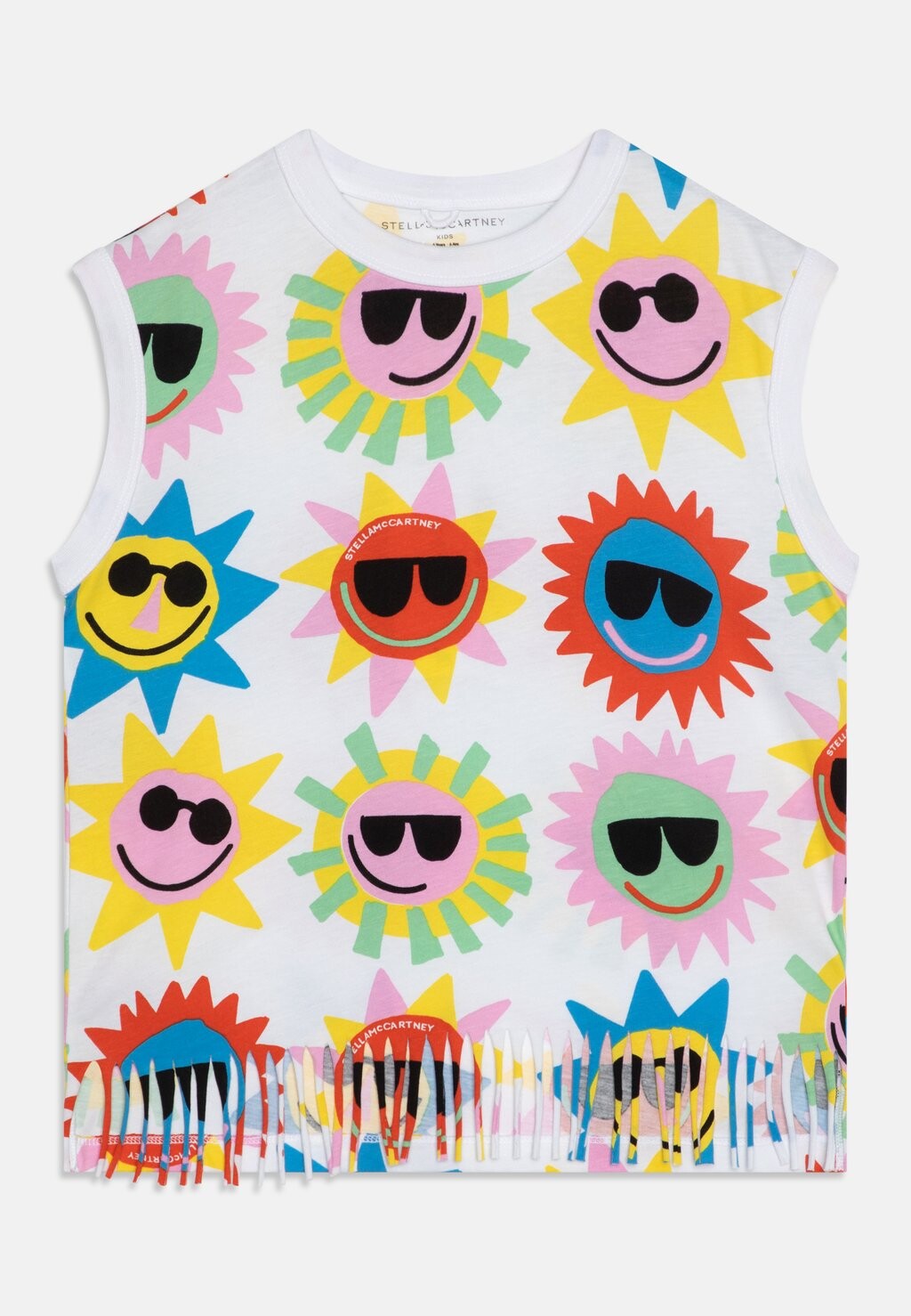 

Топ GIRL PRINTED GRAPHIC SUN Stella McCartney Kids, цвет white
