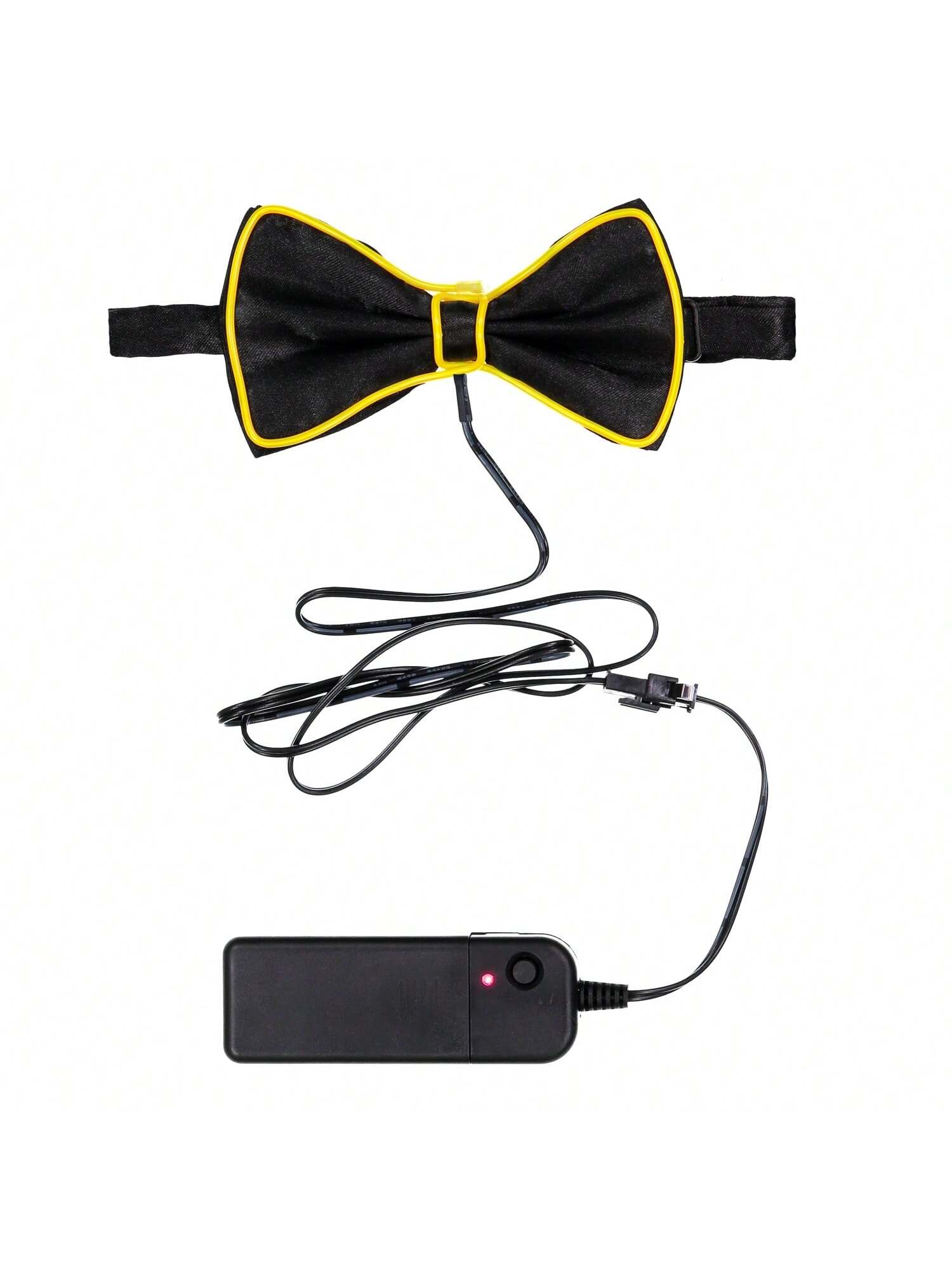 Желтый светодиодный галстук-бабочка для вечеринок, желтый галстук бабочка в сетку желтый