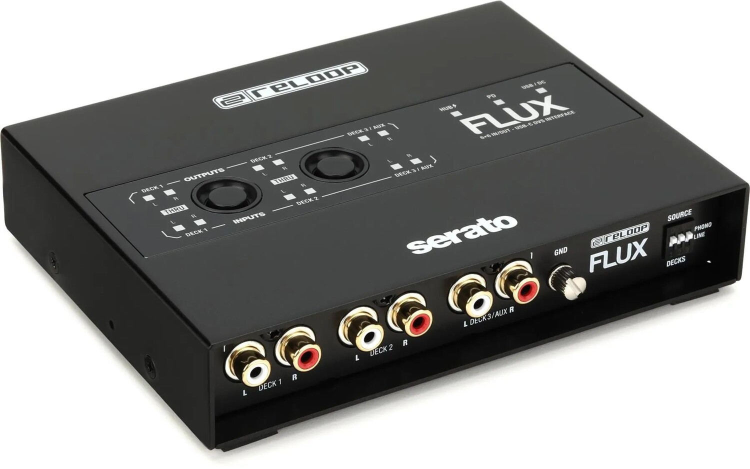 

3-канальный интерфейс Reloop Flux 6x6 DVS для Serato DJ Pro