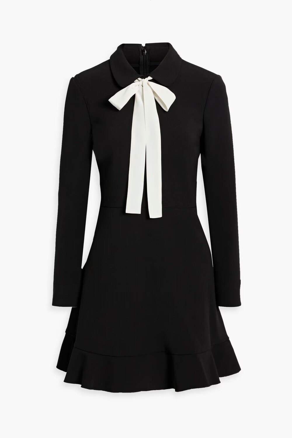 

Платье мини из крепа с бантом Redvalentino, черный