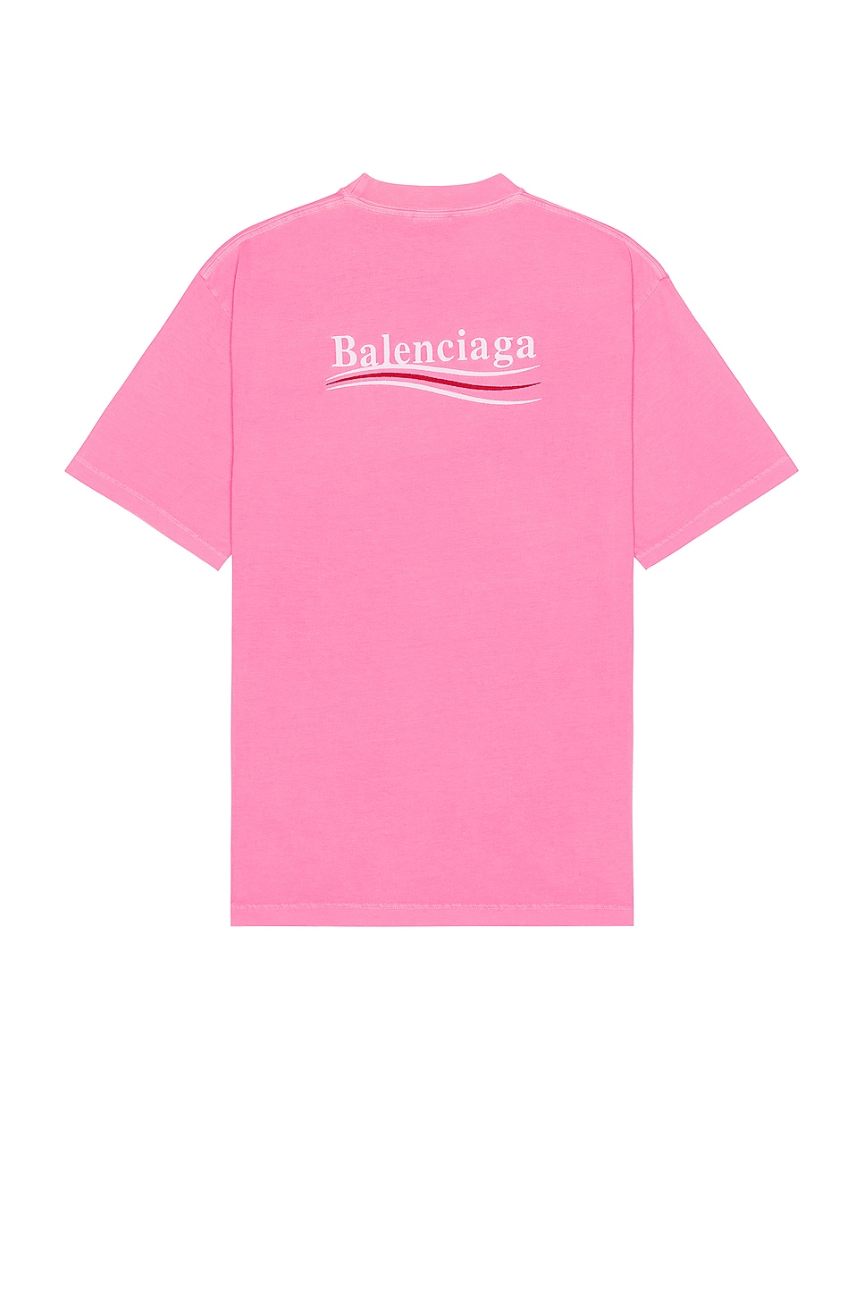 

Футболка Balenciaga Large Fit, цвет Fluo Pink & White