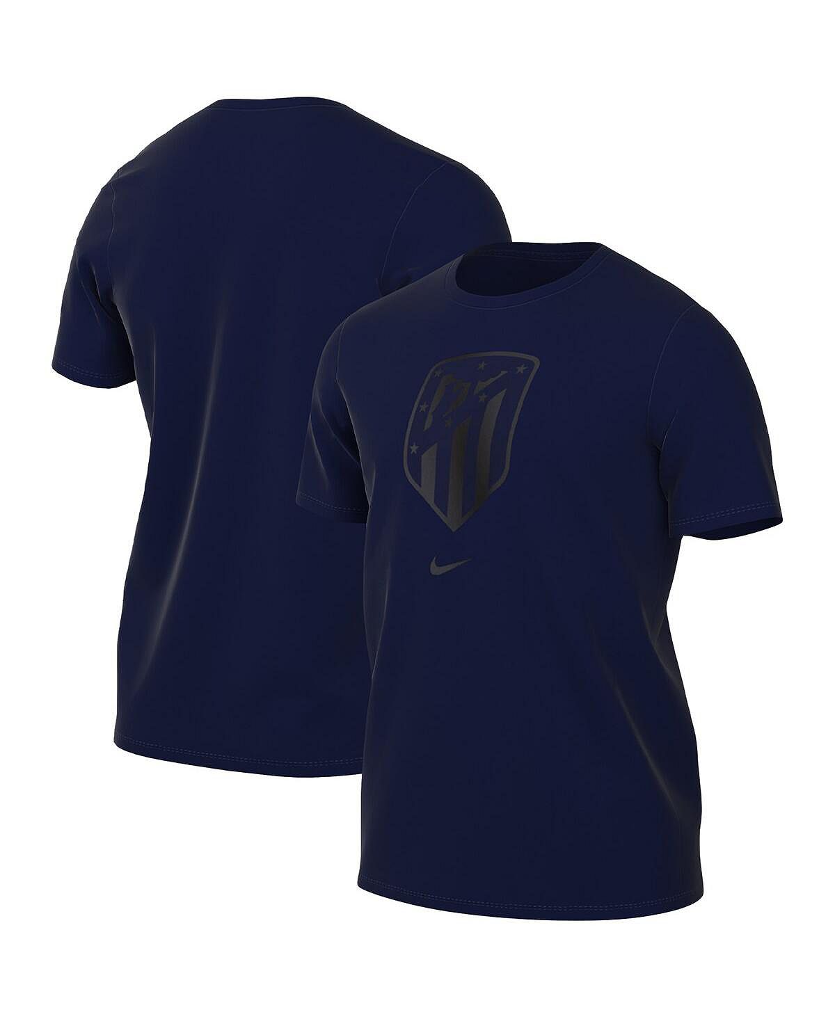 цена Мужская темно-синяя футболка с гербом Atletico de Madrid Nike