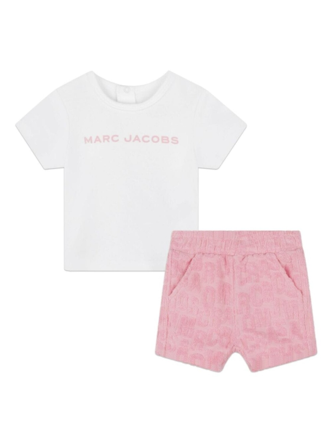 

Marc Jacobs Kids комплект из футболки и шортов с логотипом, розовый