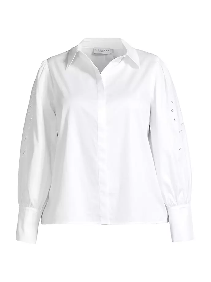 Хлопковая рубашка Devlin Harshman, Plus Size, белый