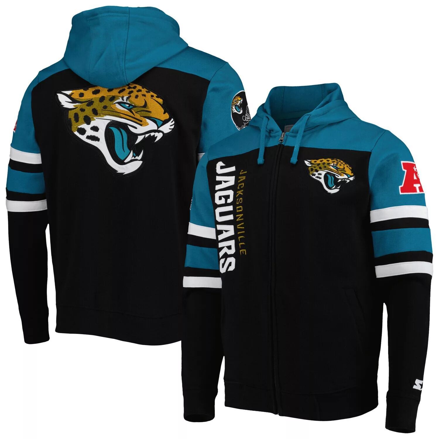 

Мужская черная куртка с капюшоном на молнии Jacksonville Jaguar Extreme Starter
