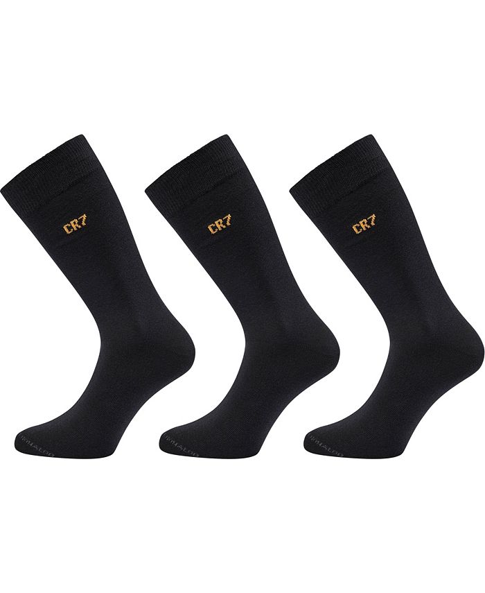 Модные мужские носки в подарочной упаковке, 3 шт. CR7, черный летние дышащие удобные носки корейские ультратонкие блестящие носки до середины икры модные нейлоновые яркие шелковые прозрачные чулочн