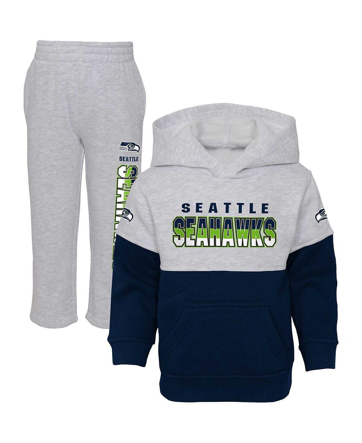 

Комплект из худи и брюк Playmaker для мальчиков для малышей Heather Grey, College Navy Seattle Seahawks Playmaker Outerstuff
