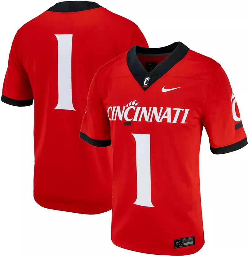 Мужская красная альтернативная футбольная майка Nike Cincinnati Bearcats #1