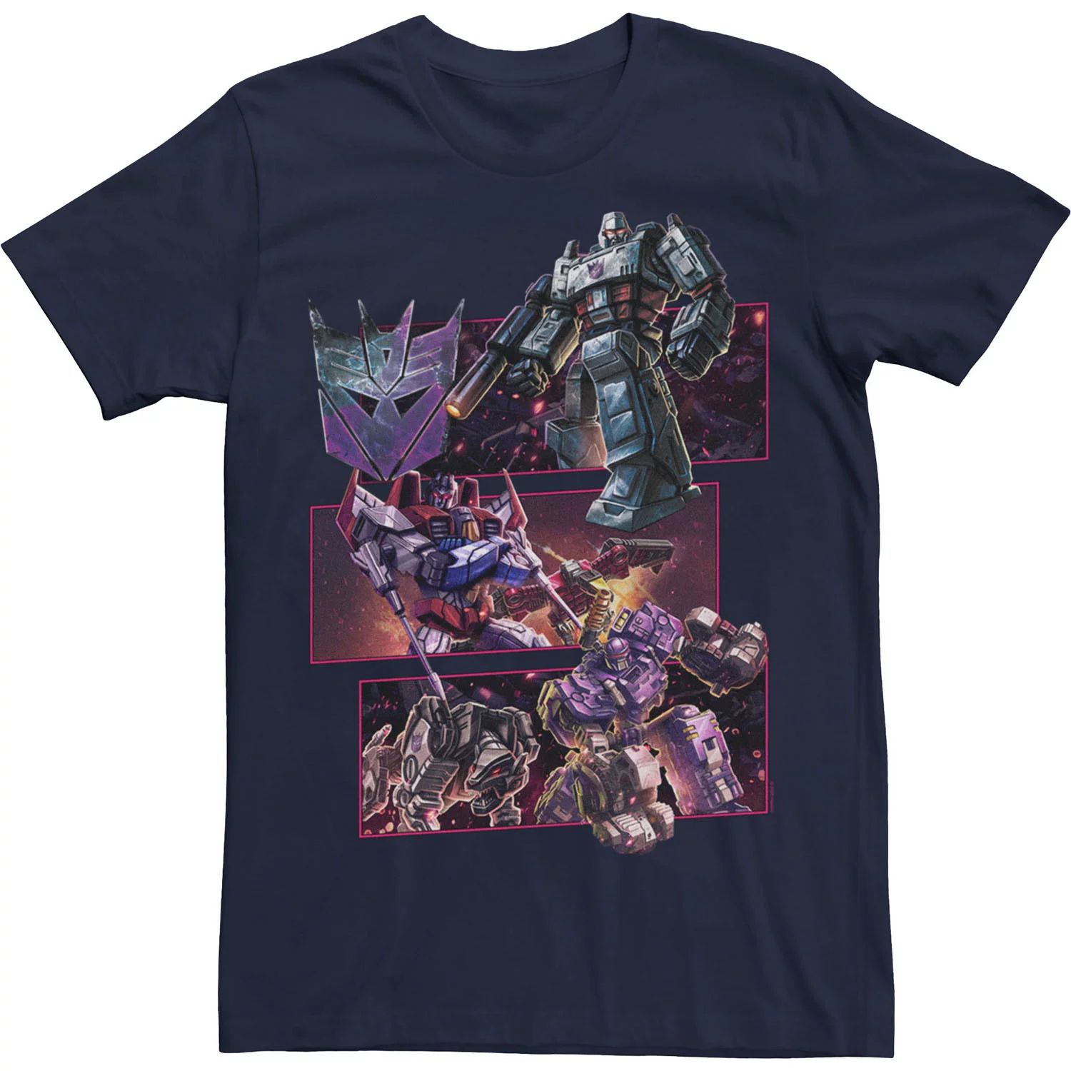 Мужская футболка Transformers: War For Cybertron Decepticon Panels Licensed Character
