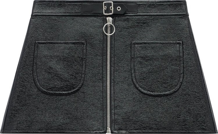 

Юбка Courrèges Buckle Zipped Vinyl Mini 'Black', черный