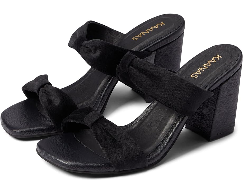 Туфли KAANAS Gramercy Velvet Bow Heel, черный