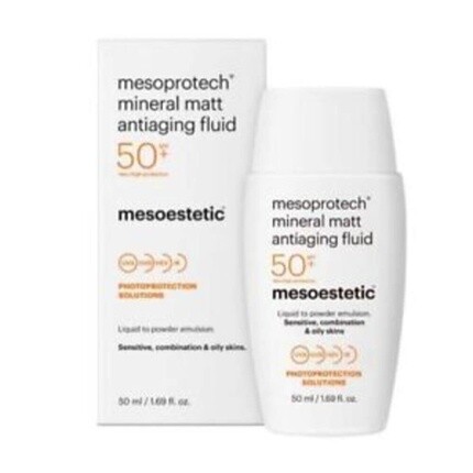 

Mesoprotech Минеральный матовый антивозрастной флюид SPF50+ 50 мл Mesoestetic