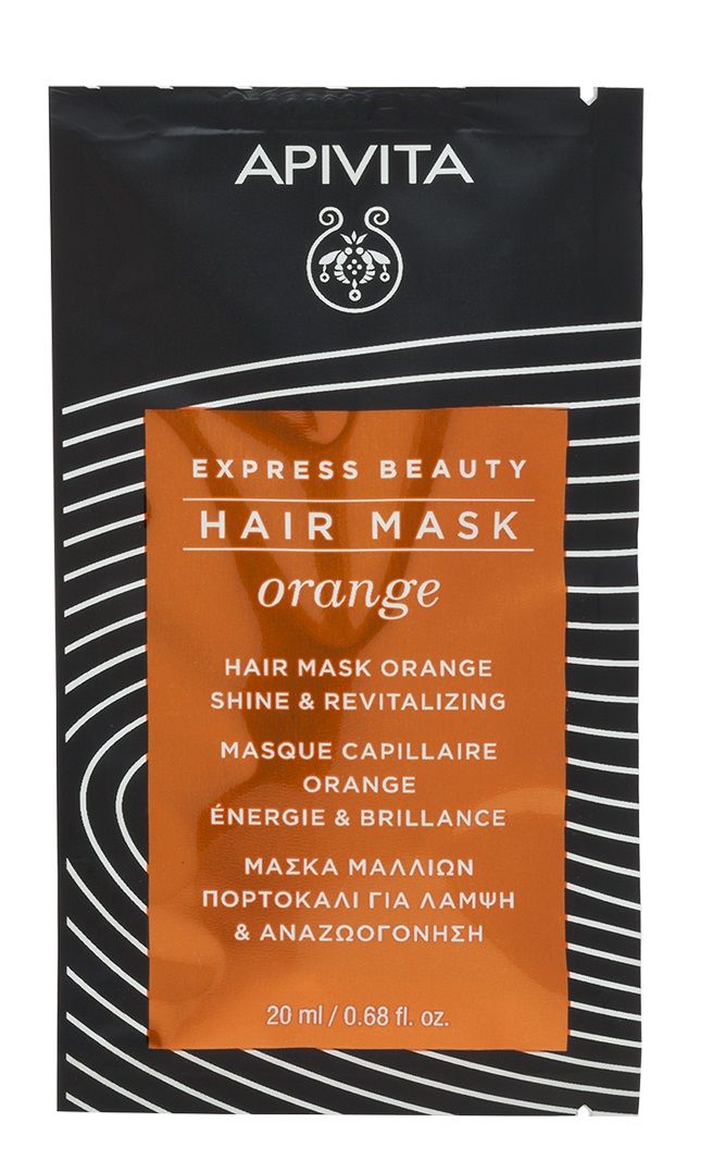 Apivita Express Beauty Orange маска для волос, 20 ml маска для сияния кожи apivita express beauty orange 2х8 мл