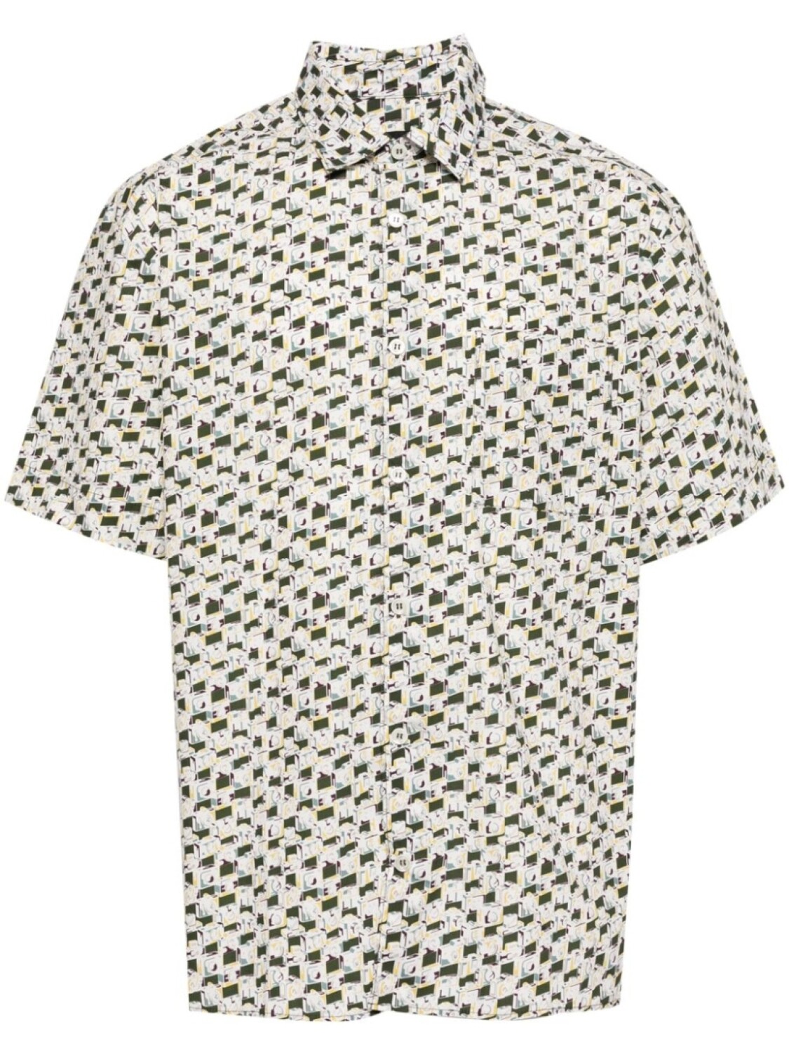 

A.P.C. рубашка с графичным принтом, зеленый