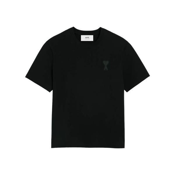 

Футболка t-shirt mit schwarzem ami de coeur logo black black Ami Paris, черный