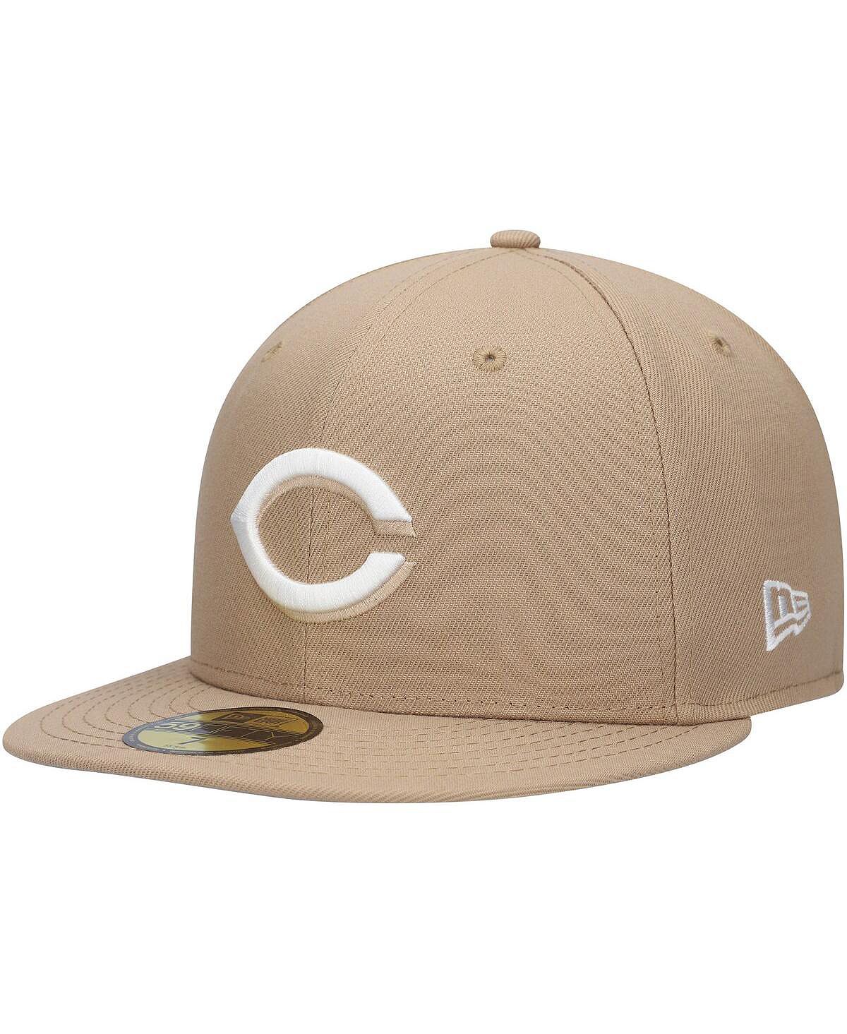 

Мужская приталенная шляпа цвета хаки Cincinnati Reds 59FIFTY New Era