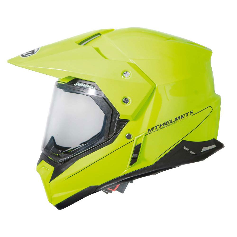 Шлем полнолицевой MT Helmets Synchrony SV Duo Sport Solid, желтый